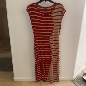 Cap sleeve slimming comfortable fitted midi